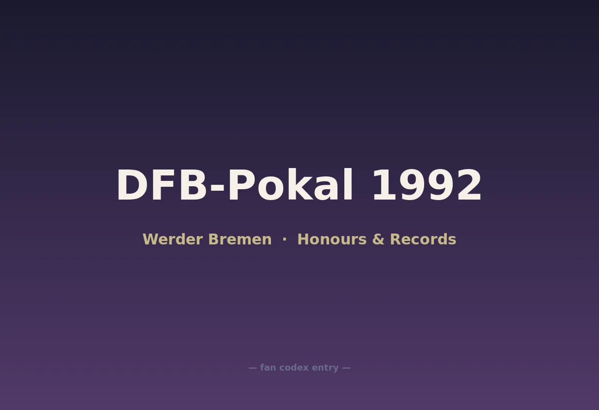 DFB-Pokal 1992