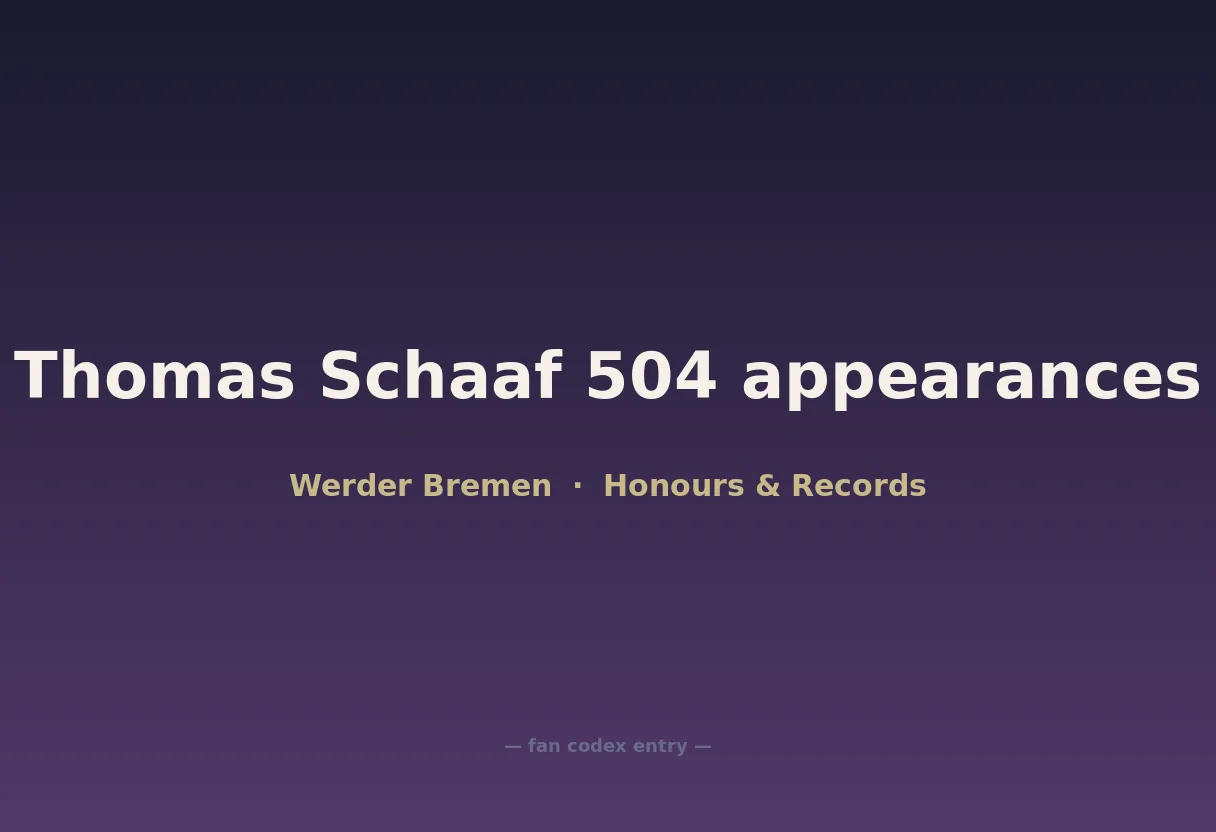 Thomas Schaaf 504 appearances