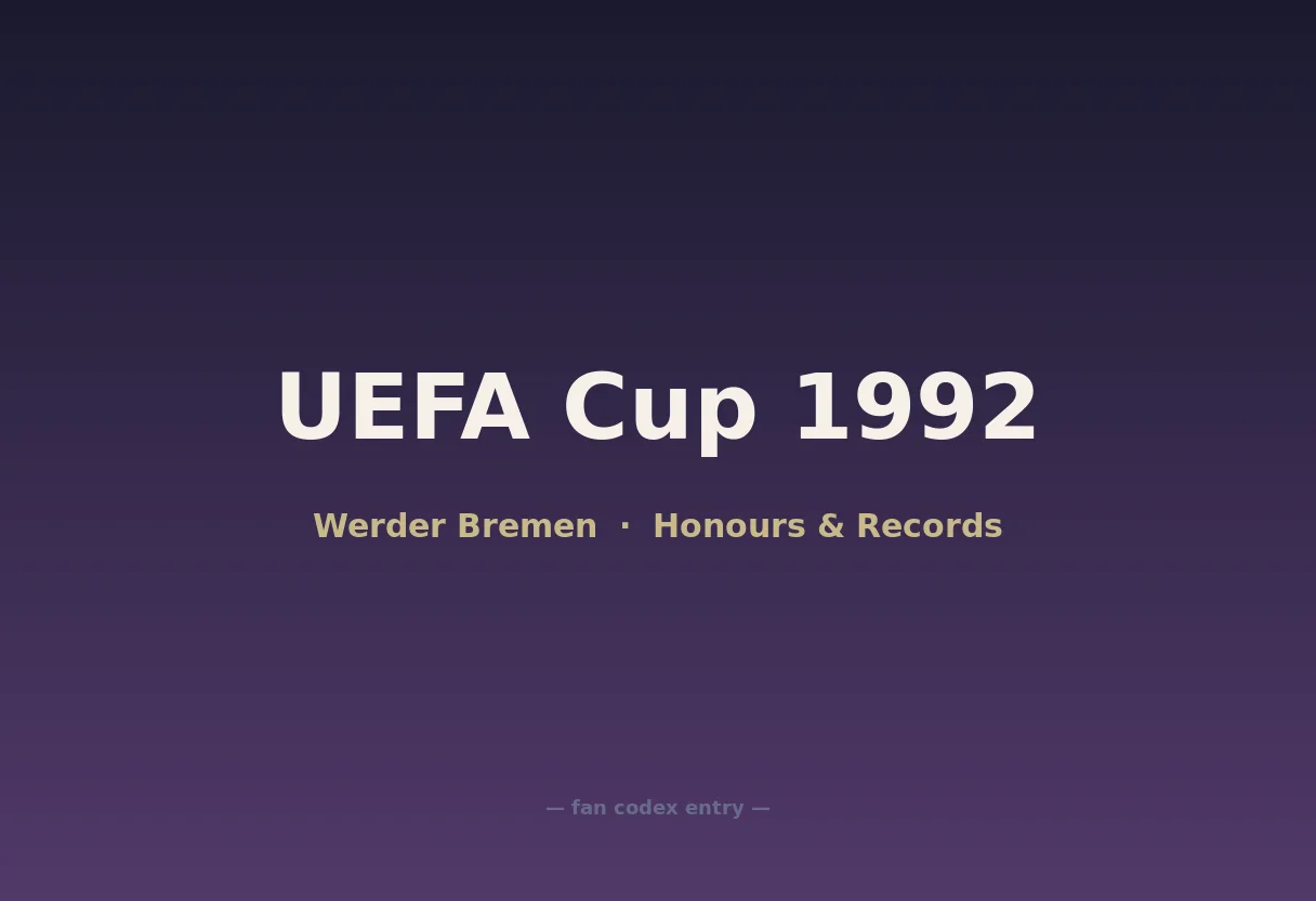 UEFA Cup 1992